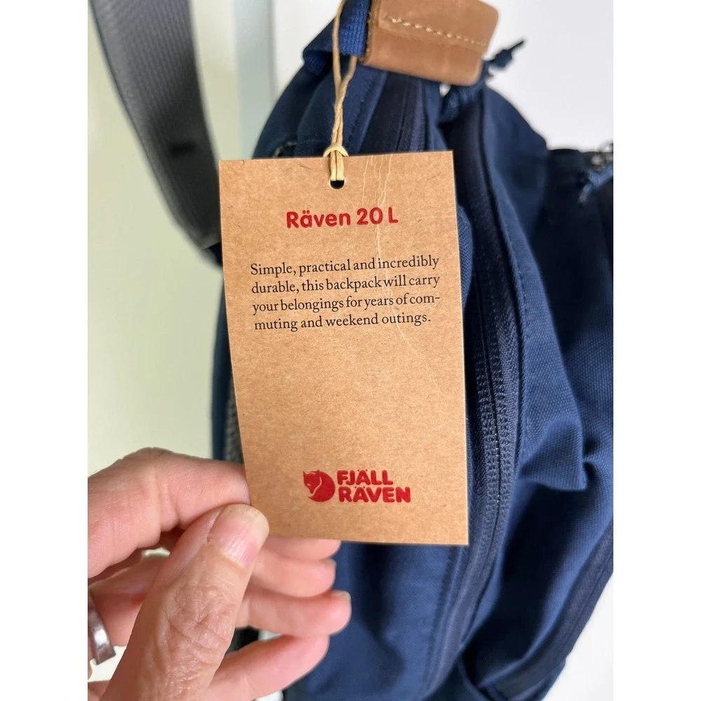 Fjallraven Backpack Raven 20L Navy Outdoorsy Commuter Scandi RuggedTravel